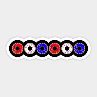 Patriotic Donuts Sticker